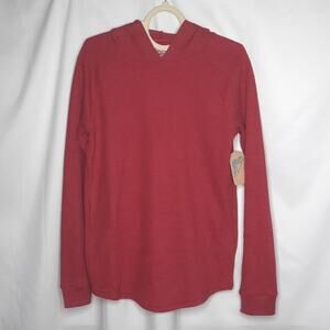 Thereabouts Boys Long Sleeve Hooded Thermal Shirt Red XL